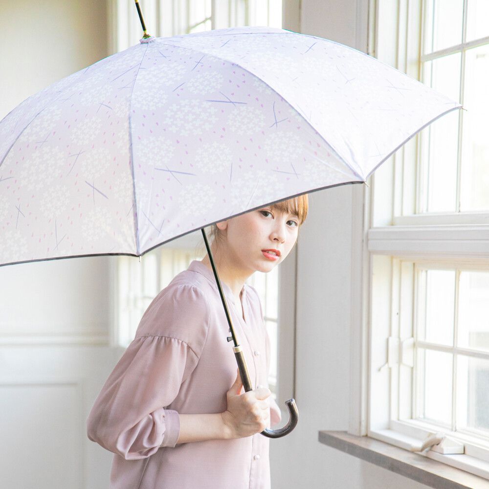 日本中谷 - 蒲公英小花直傘-紫 (親骨58cm)