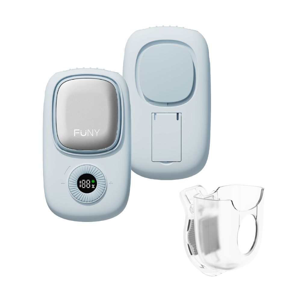 小雪糕冰鎮多功能掛脖風扇-蘇打藍