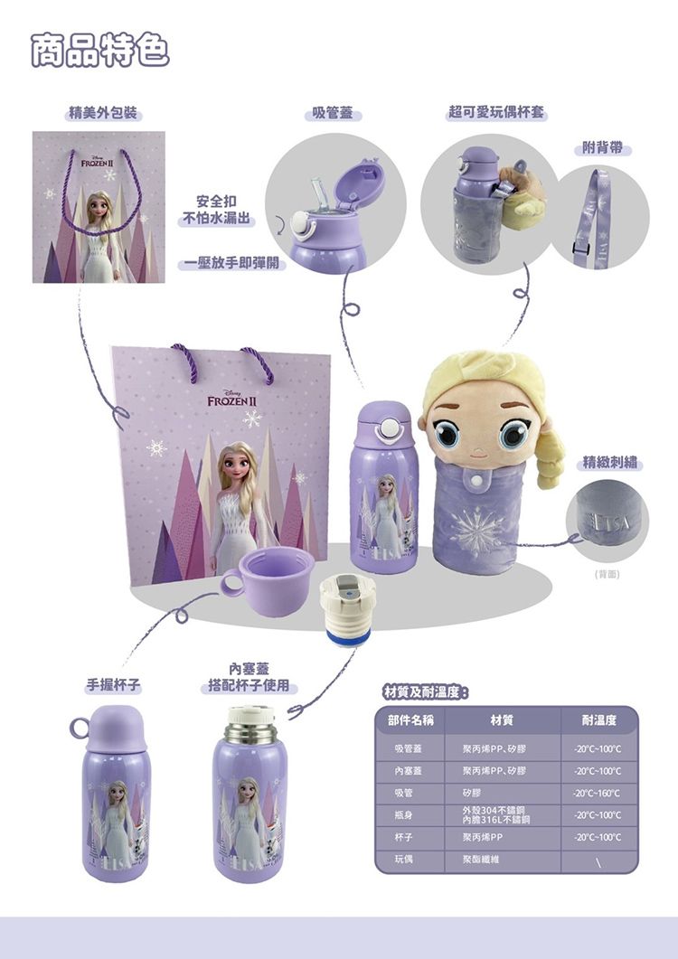 Disney系列玩偶保溫瓶組合620-640ml 禮盒-毛怪