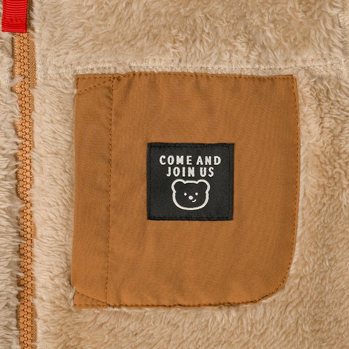 akachan honpo - 刷毛夾克-淺卡其色