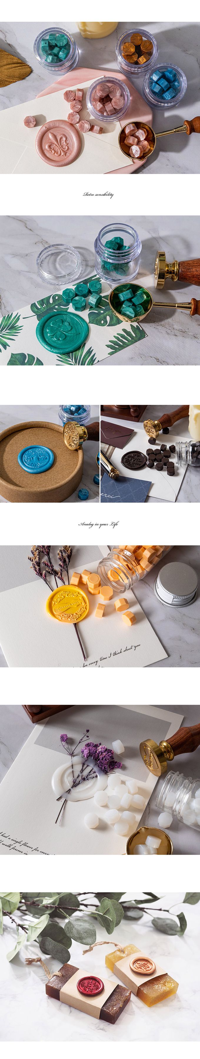 韓國 Sealhouse - 迷你單色蠟粒-銅-約18~20粒