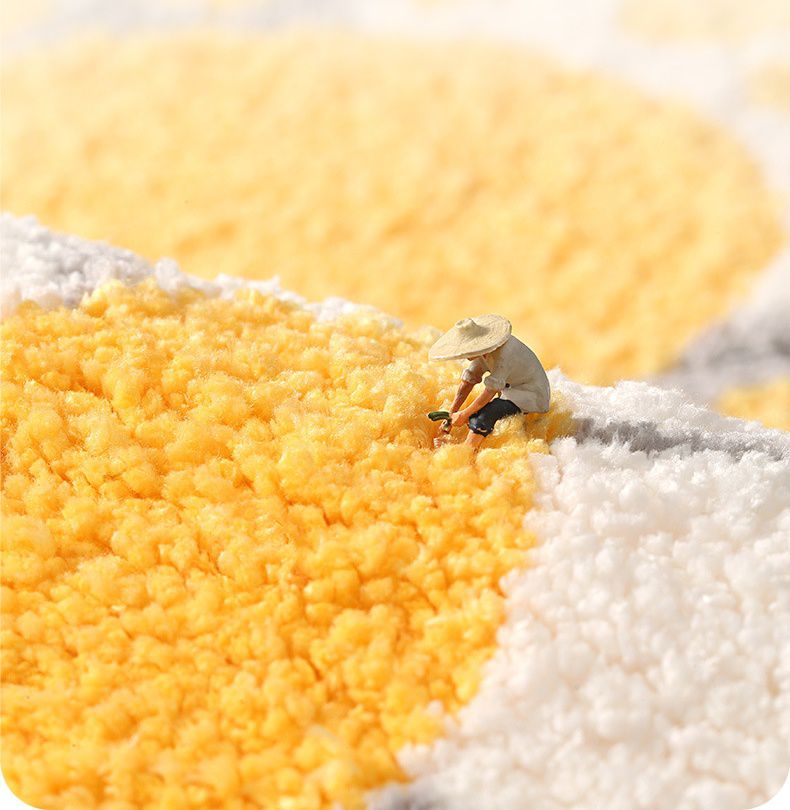 快速吸水植絨浴室腳踏墊-泡泡熊熊-灰色