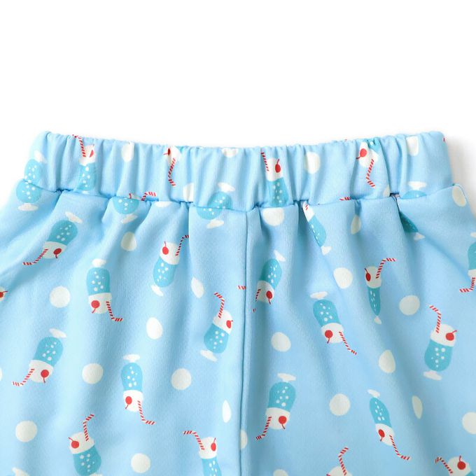 日本 ZOOLAND - 接觸冷感 透氣蘇打印花短褲-薄荷綠