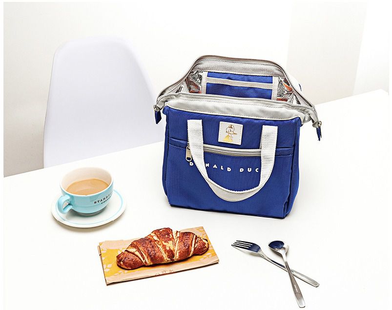 保溫便當袋-卡通字母米奇-黑色