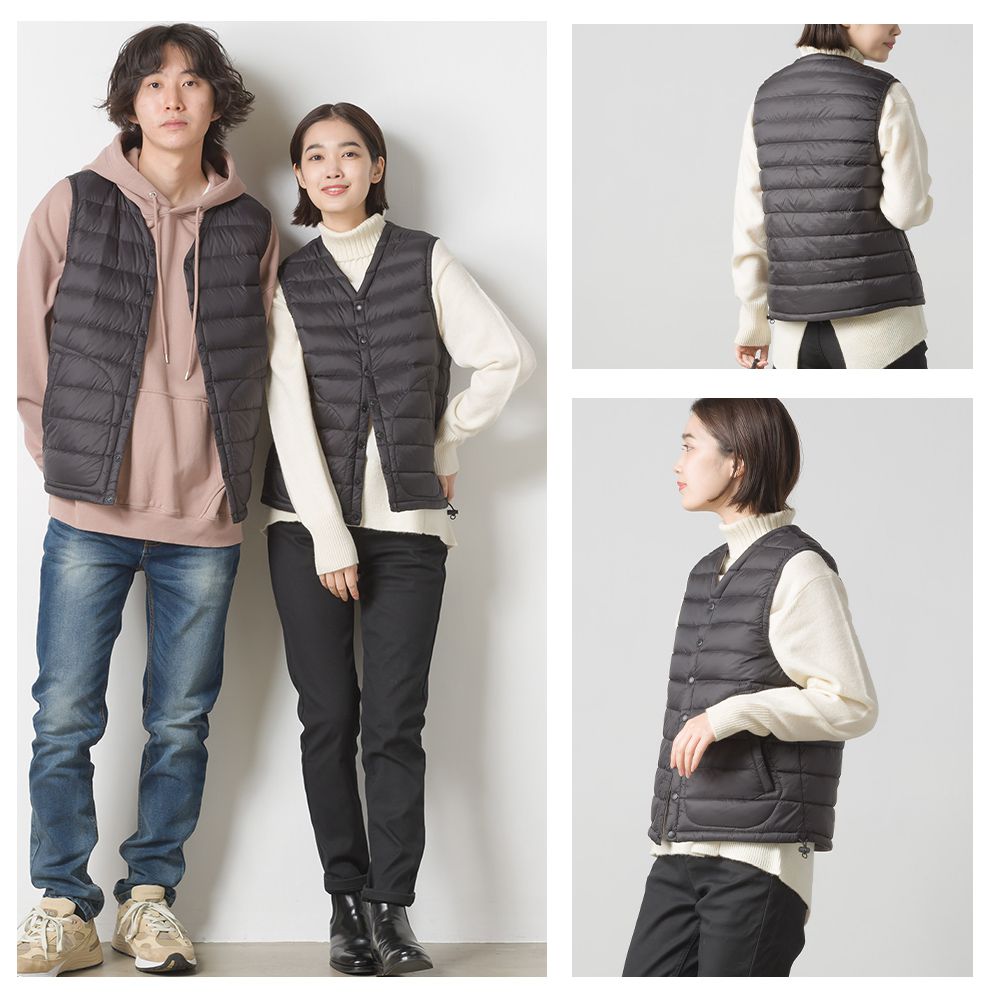 日本 OMNES - 超輕量保暖羽絨背心(媽媽)-杏