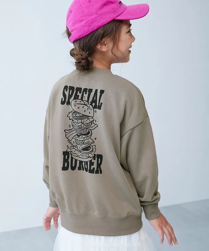 日本 devirock - 熱銷定番 印花縮口長袖上衣-老虎-灰黑