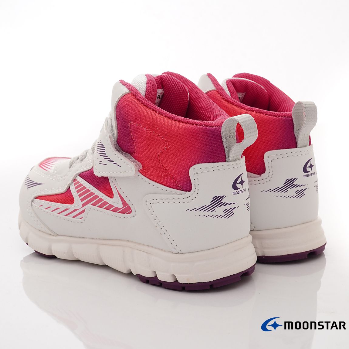 Moonstar日本月星 - 頂級護踝機能穩健款(中大童段)-運動鞋-白