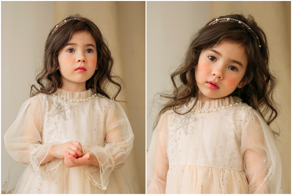 韓國 Merry Kate - 珍珠系緞帶髮帶-灰