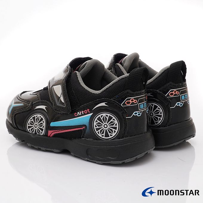 Moonstar日本月星 - 月星CR賽車運動鞋-CRC23286黑-15-19cm(中小童)-運動鞋-黑