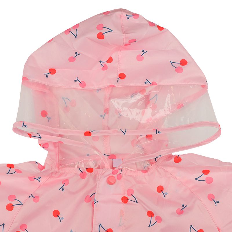 akachan honpo - 強力防潑水雨衣-櫻桃-粉紅色