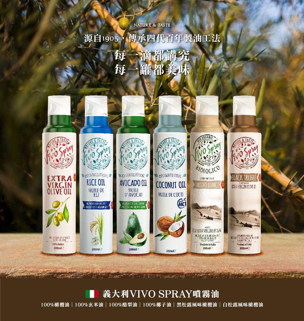 義大利VIVO - 原裝進口噴霧油-椰子油 (200ml)