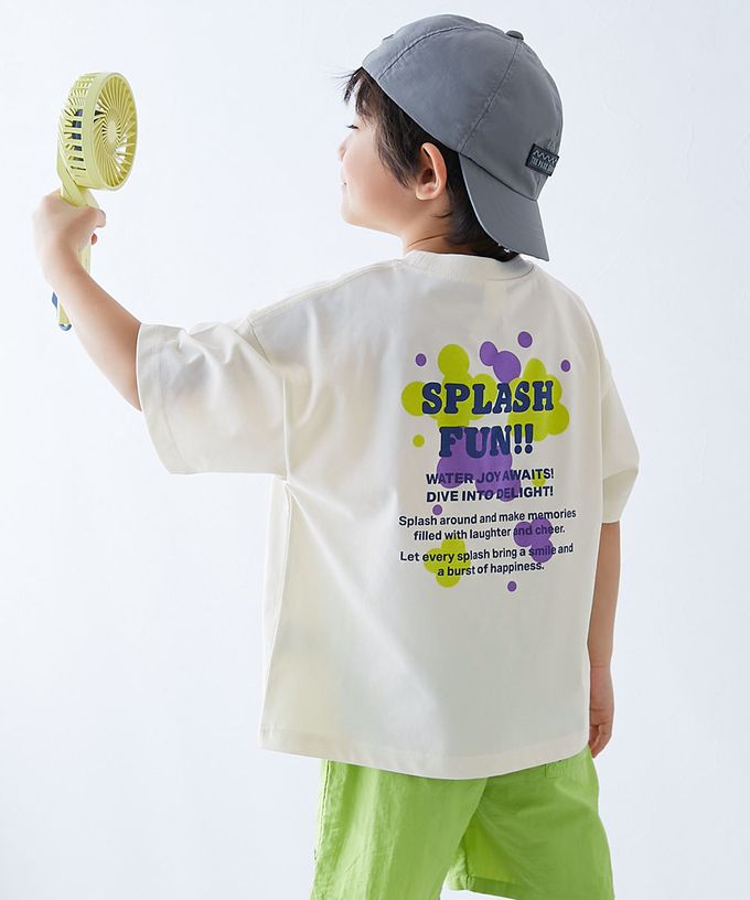 日本 devirock - 接觸涼感 落肩廓形短袖T恤-背後logo-冰河綠