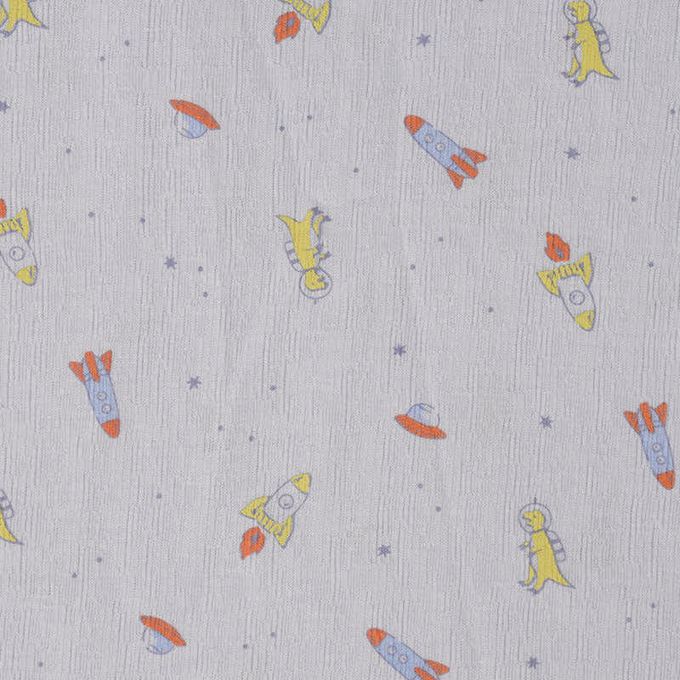 akachan honpo - 短袖家居服-恐龍火箭-淺藍色 (100cm)