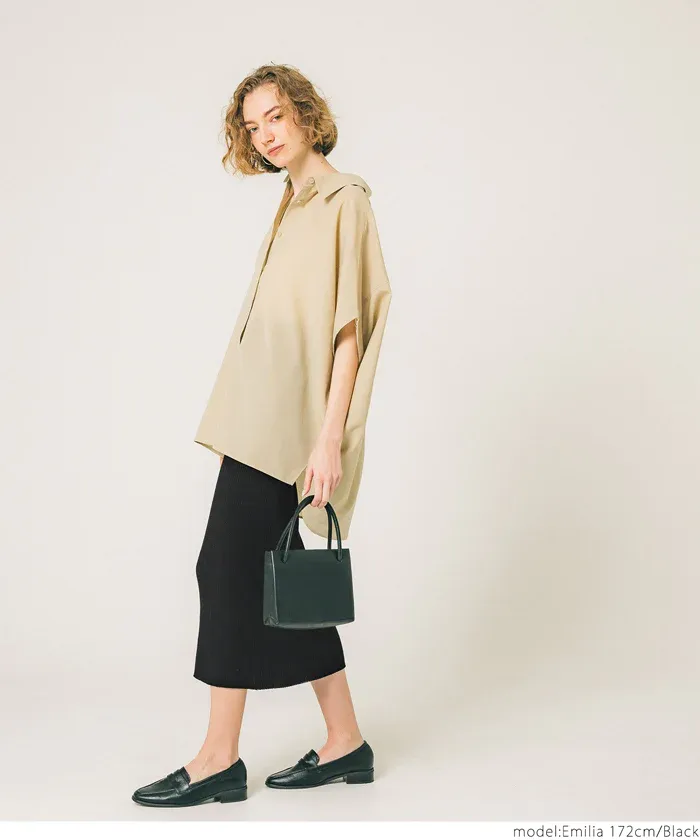 日本 COCA - 四季百搭彈性修身長裙-煙燻粉