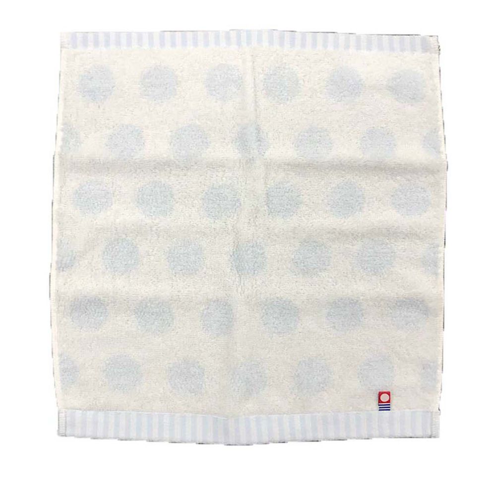 akachan honpo - 今治毛巾 點點-淺藍色 (34×35cm)