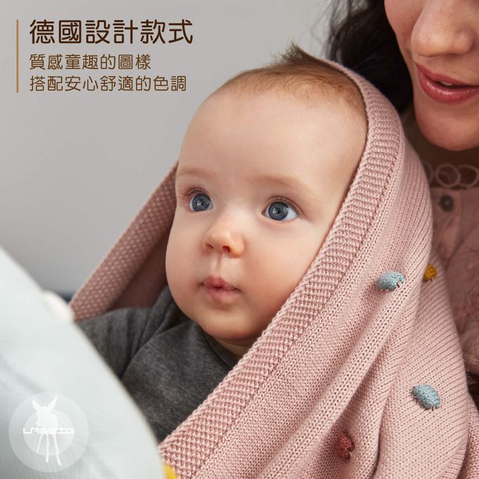 德國 Lassig - 有機棉嬰兒毯-薄荷彩點