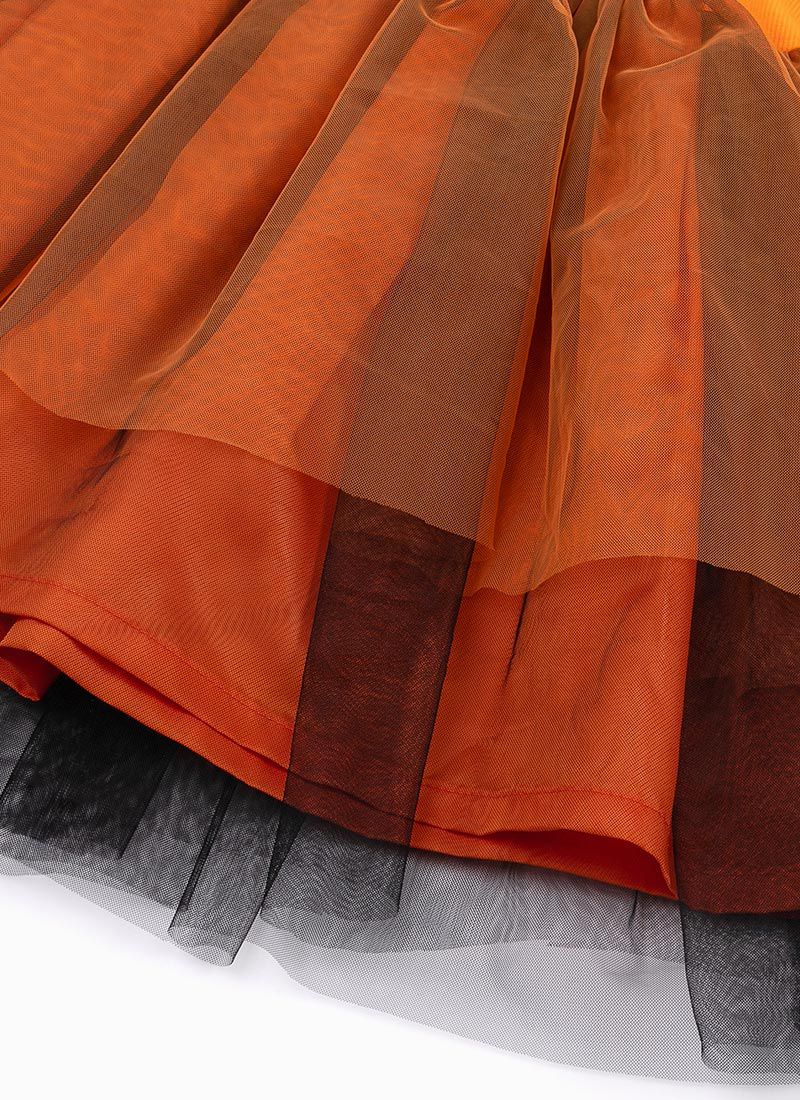 韓國 OZKIZ - (附帽子)南瓜女孩層次網紗洋裝