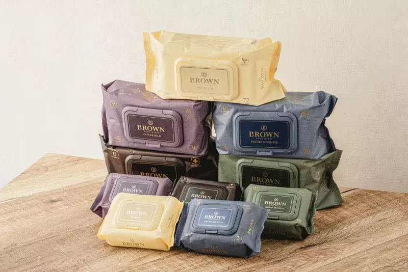 韓國BROWN - VIP GOLD BROWN 濕紙巾-可可果20抽(含蓋)*24包