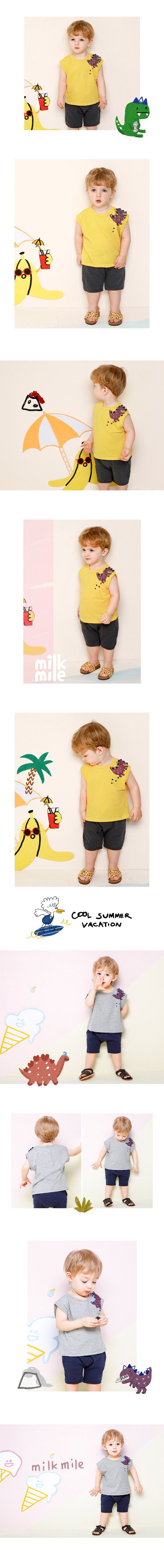 韓國 milk mile - 肩上暴龍套裝-黃