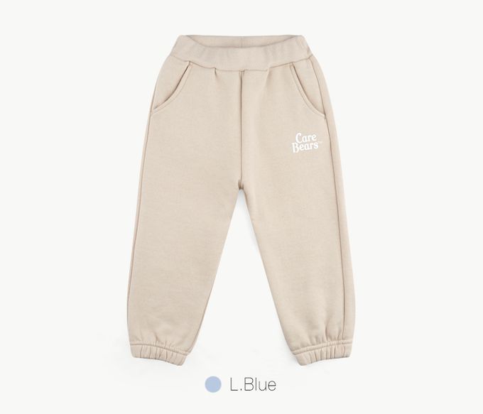韓國 Care Bears - 聯名款太陽熊熊內磨毛長袖套裝-水藍X米灰