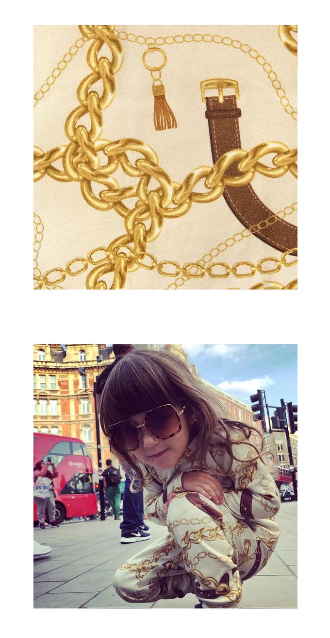 英國 SLEEP NO MORE - 100% 有機棉兒童抽繩長褲-皮帶與鍊條