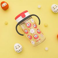 日本 Richell 利其爾 - 兒童隨身吸管水杯-福氣翁-320ml