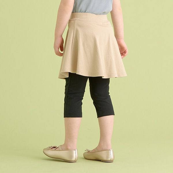 日本 Lycee mine - 波浪甜美彈性內搭褲裙(6分丈)-薄荷綠