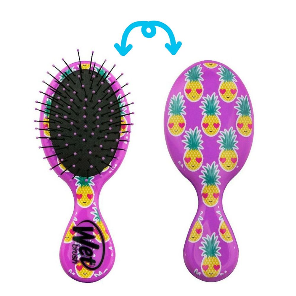 美國 Wet Brush - 美魔梳/迷你圓梳/超人氣去結梳/乾濕兩用梳/護髮梳/輕鬆梳理糾結/最溫柔的梳子-海派甜心-粉紫 (小)