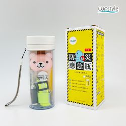 LUFstyle - LUFstyle 防災應急瓶 10合1 防災瓶 避難 求生 緊急應變 (小粉熊)