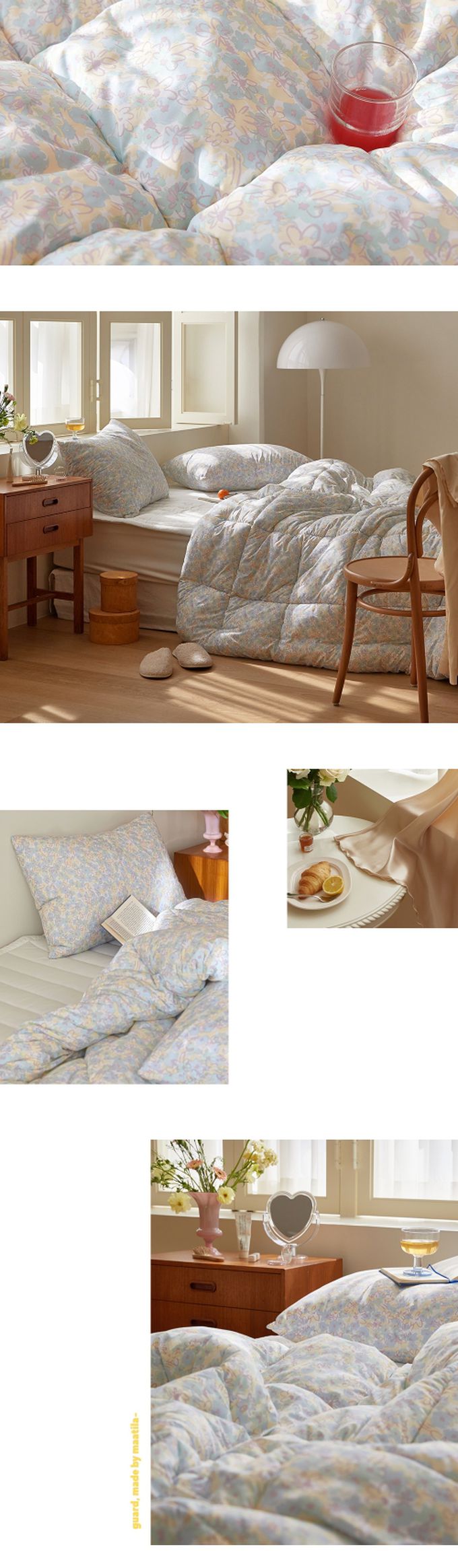 韓國 Maatila - 可水洗M2全方位抗菌防蟎四季被-復古花紋