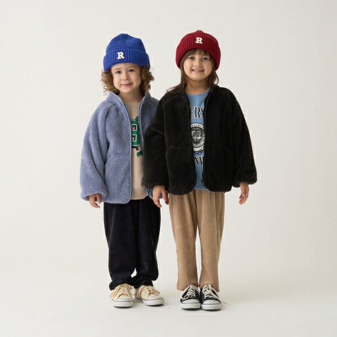 日本 b-ROOM - 泰迪熊絨毛溫暖拉鍊外套-可可