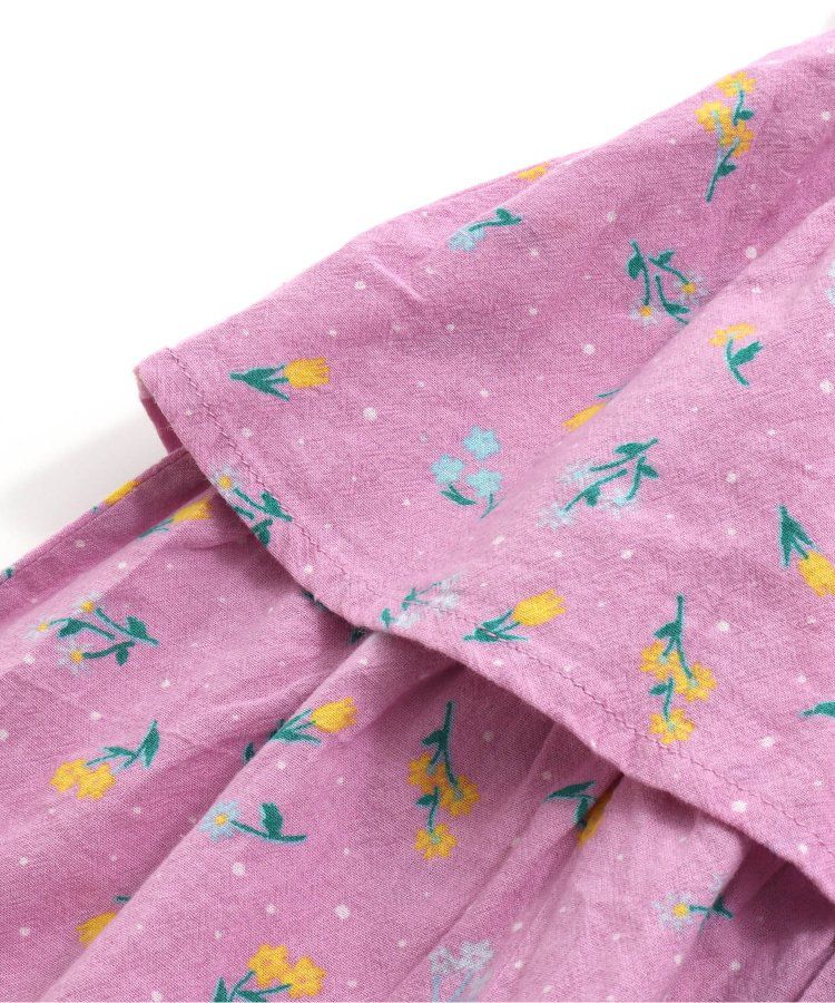 日本 BREEZE - 糖果色系滿版碎花蛋糕裙-嫩黃