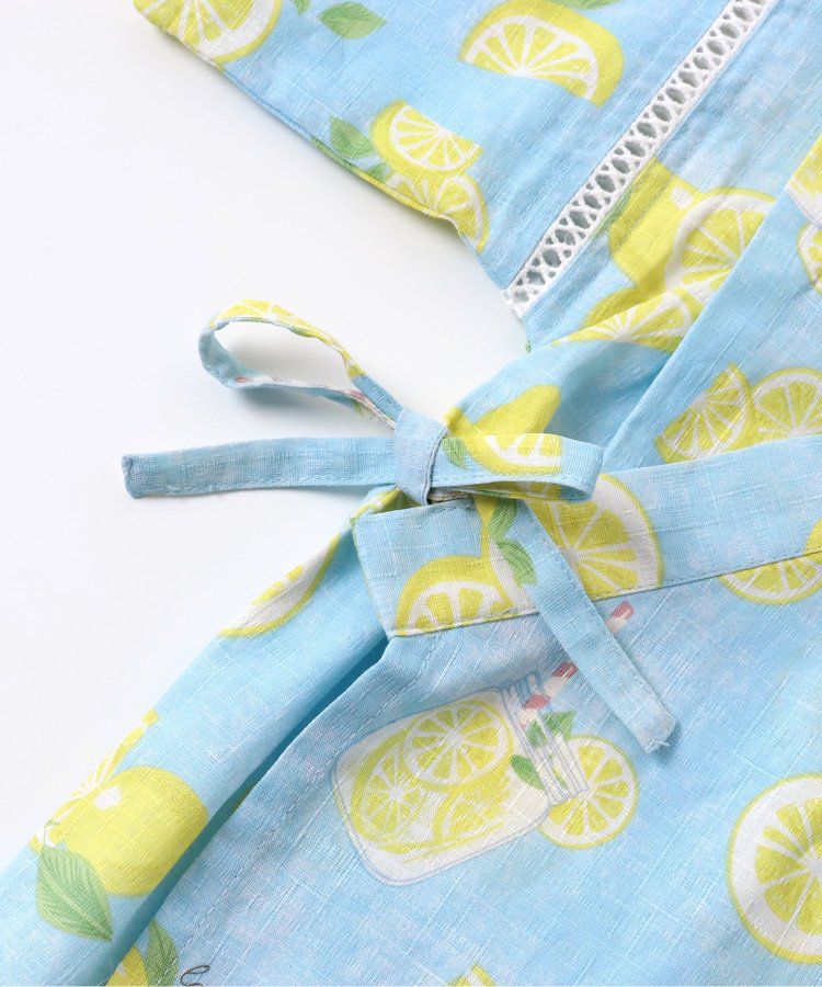 日本 apres les cours - 季節限量！清新可愛二件式甚平-彩虹西瓜-米白