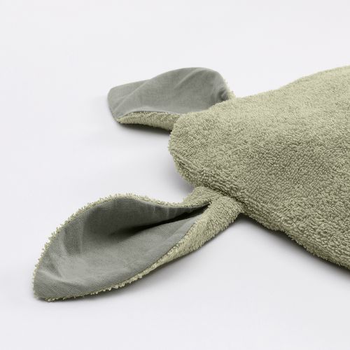 Hoodie Towel Kangaroo 袋鼠連帽浴巾-灰綠-單入