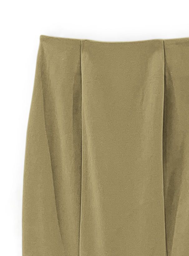 日本 GRL - 優雅質感搖曳魚尾裙(後鬆緊)-綠黃