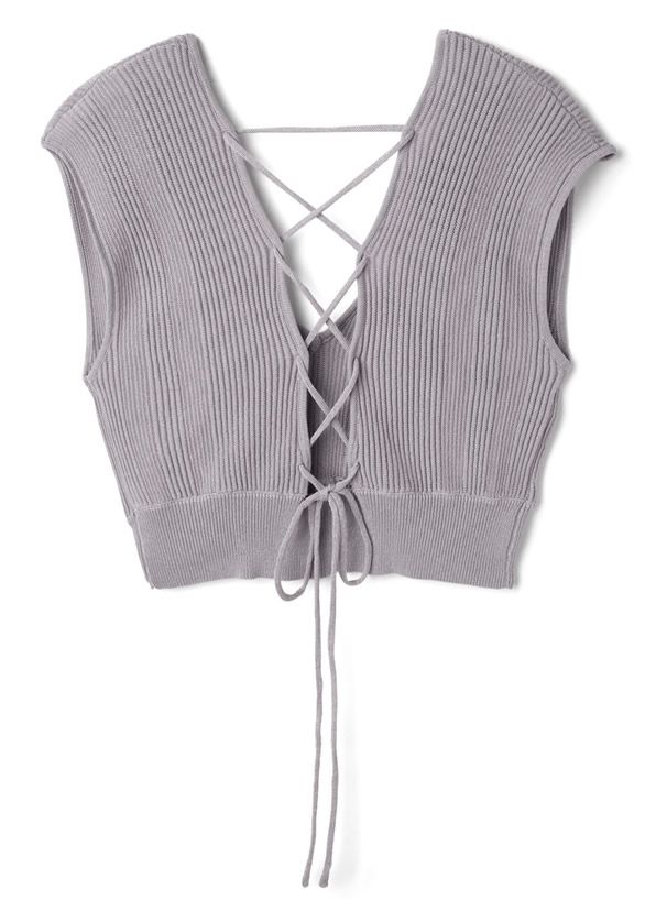 日本 GRL - 交叉綁帶穿搭無袖背心-杏