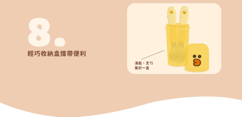 Kikimmy - LINE FRIENDS 304不銹鋼兒童餐具六件套組-莎莉和她的朋友款