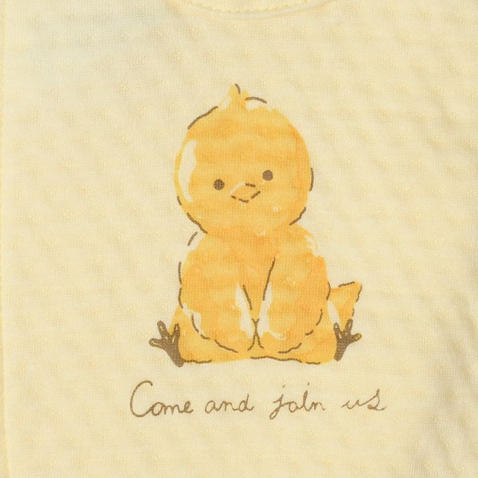 akachan honpo - 長袖舒適連身衣-黃色 (50~60cm)