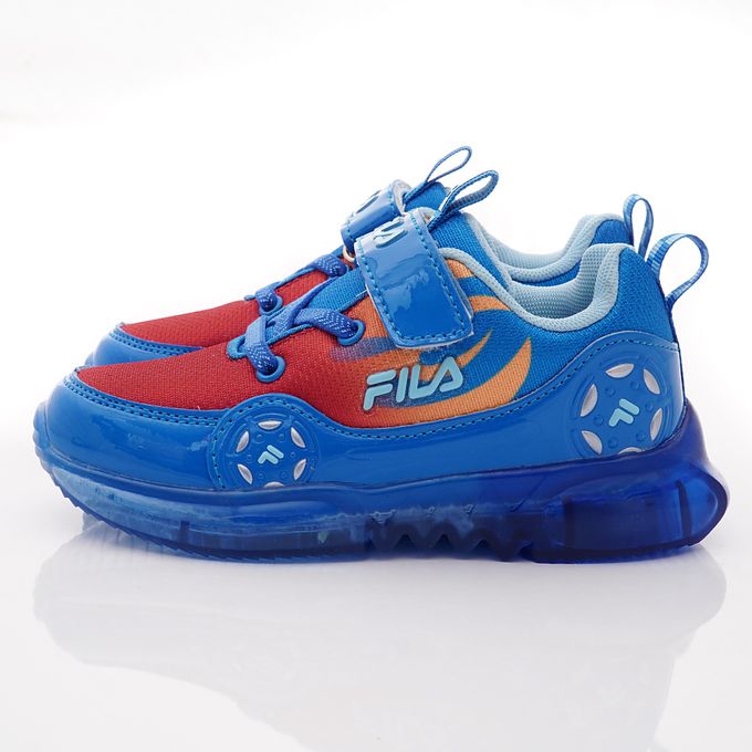 FILA - 賽車造型電燈運動鞋-7-J452X-313藍(中大童段)-運動鞋-藍