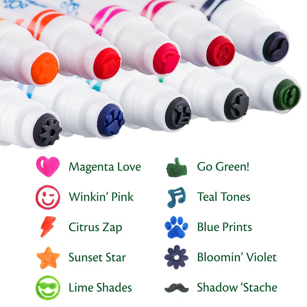 Crayola繪兒樂 - 可水洗印章色筆10色