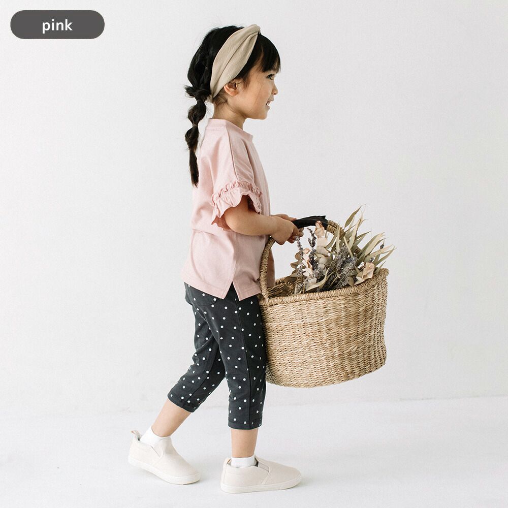 日本 ma lalumiere store - 荷葉邊清爽素色短袖上衣-牛奶白