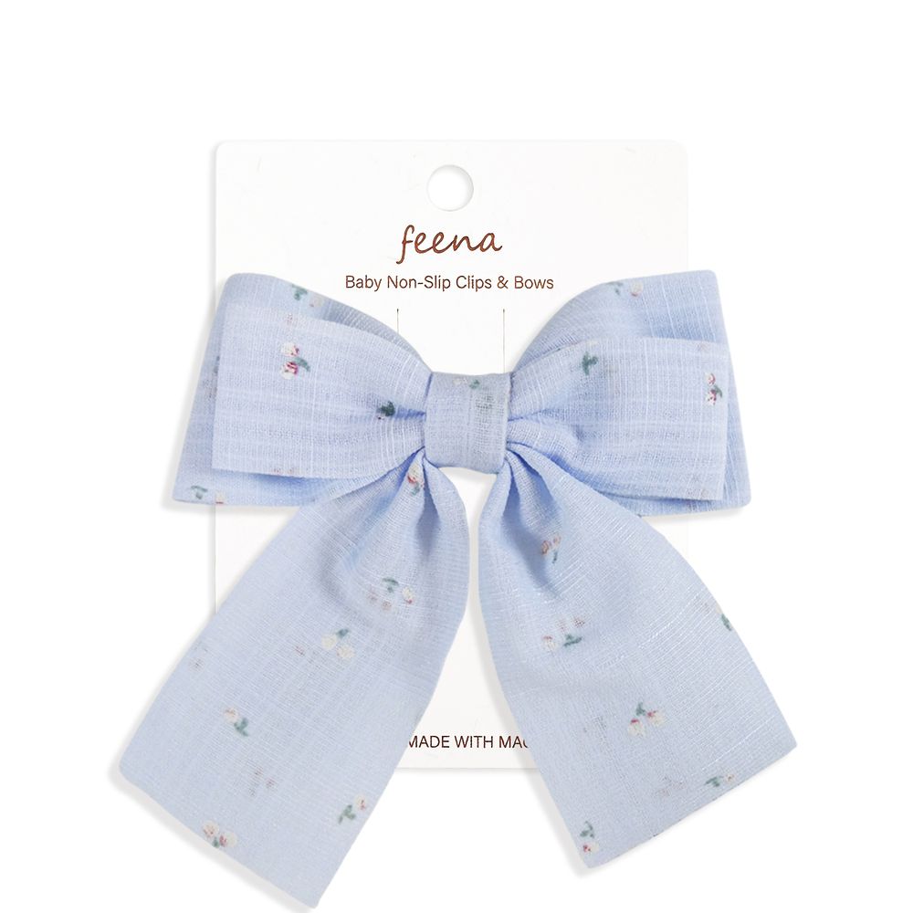 No.63蝴蝶結髮夾-藍