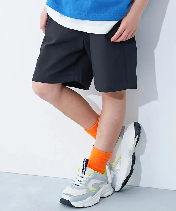 日本 devirock - 超彈力定番色休閒短褲-藍紫