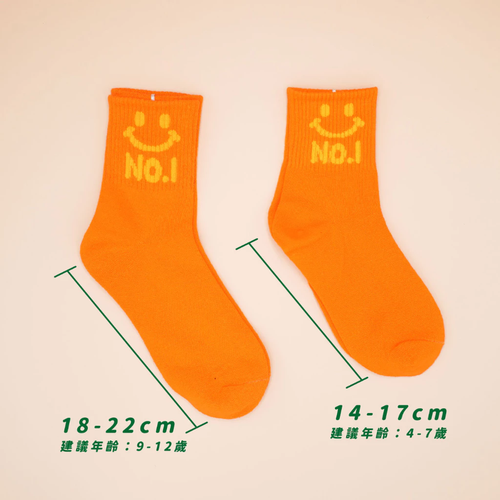 MIT台灣製 純棉舒適造型童襪 微笑No.1款 14-17cm、18-22cm-隨機出色-12雙組