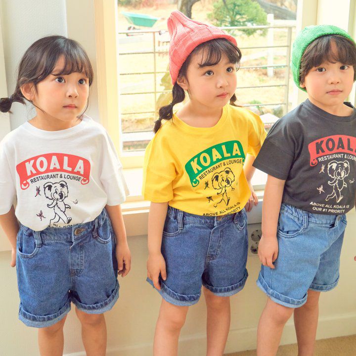 韓國 Hanab - 跳舞無尾熊純棉T-黃