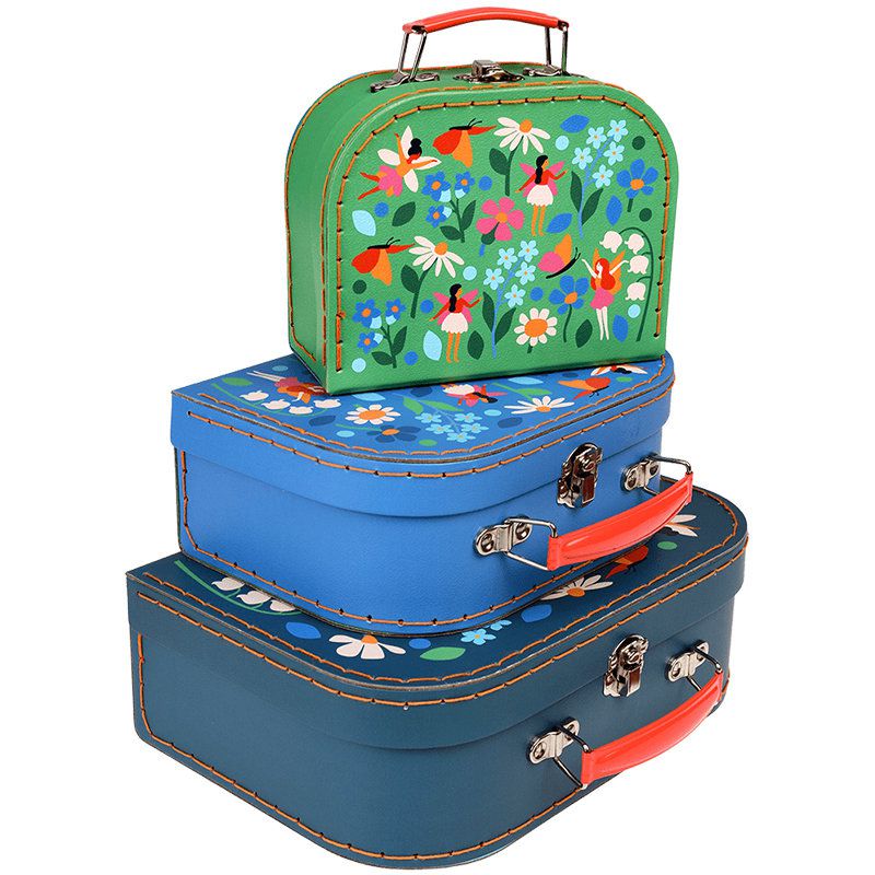 英國 Rex London - 幼兒/兒童旅行手拿箱3件組-精靈花園