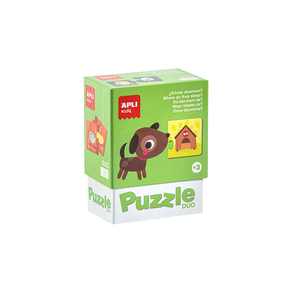 西班牙 APLI - 二分之一拼圖-動物小窩