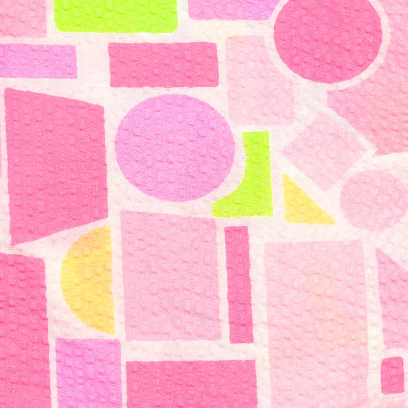 akachan honpo - 甚平包屁衣-幾何圖案-粉紅色