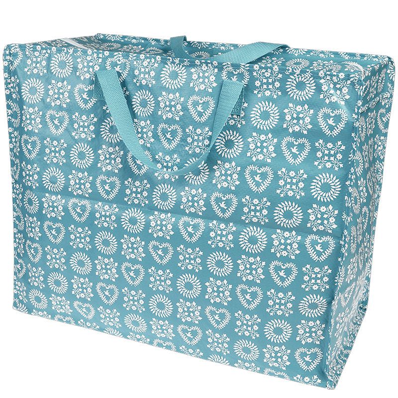 英國 Rex London - 衣物/棉被超大多功能防水環保收納袋/萬用袋-藍花朵朵