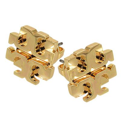 TORY BURCH - 雙T-LOGO造型耳環 (金色)